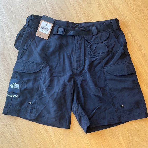 Supreme x The North Face Packable Belted Trekking Shorts, Black, Size Medium - Picture 1 of 5